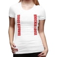 thumbnail image 2 of Knocked Music Loose Shirt Women's Crew Neck Short Sleeve Tops Fashion Versatile Breathable T-Shirt White, 2 of 4