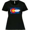 thumbnail image 3 of Inktastic Colorado Flag Distressed Look Women's Plus Size T-Shirt, 3 of 5
