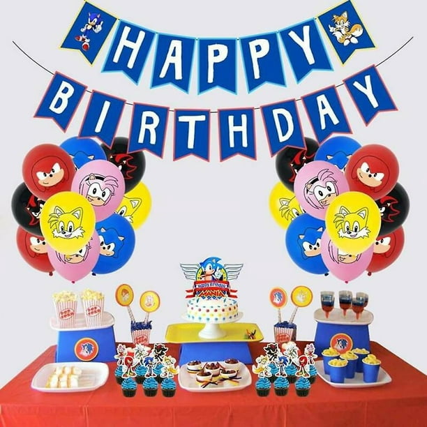 Fournitures de fête Sonic pour l'anniversaire des enfants
