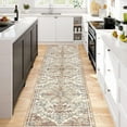 thumbnail image 5 of Findosom 2'x8' Vintage Runner Rug 0.4" Distressed Hallway Rug Non Slip Laundry Runner Rug Decor Rug Washable Runner Rug Kitchen Floor Mat Entryway Rug Runner for Laundry Kitchen Entryway, Beige, 5 of 8