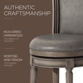 thumbnail image 4 of Maven Lane Pullman Counter Stool in Reclaimed Oak Finish w/ Ronan Stone Vegan Leather, 4 of 6