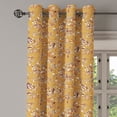 thumbnail image 3 of Ambesonne Ocean Grommet Curtain, Pattern of Shellfish, 50" x 63", Mustard Brown, 3 of 6