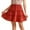 Red, variant on RUTAYY Women Midi Skirt Casual Summer Trendy Tie Front Flowy Ruffle Floral Print A-Line Skirts Solid Color Flowy Swing Pleated Beach Skirts