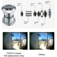 thumbnail image 2 of TG3828YG-SPC Solid Brass UL Listed 220-degree Door Viewer Peephole with Heavy Duty Privacy Cover for 1-3/5" to 2-1/6" Doors, Brushed Chrome Finish, 2 of 5