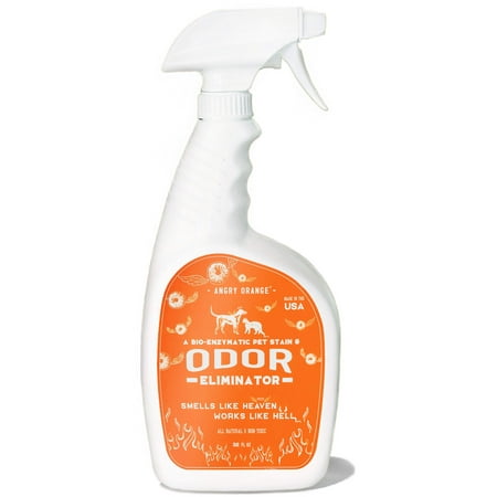 Angry Orange Enzyme Stain Cleaner & Pet Odor Eliminator, Dog & Cat Urine Destroyer for Floors & Carpet, (Best Way To Get Pet Urine Out Of Carpet)