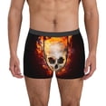 thumbnail image 2 of Goofa Satanic Skull In Flames In The Darkness Printed Men's Boxer Briefs Underwear, Moisture-Wicking Underwear, Trunk,Soft and Breathable Cotton Underwear-X-Large, 2 of 9