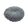 thumbnail image 1 of Coussin Rond en Velours Gris - Ensemble de 2, 1 of 4