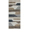 thumbnail image 3 of ReaLife Rugs Machine Washable Area Rug Runner - Living Room Bedroom Bathroom Kitchen Entryway Office - Padded Low Pile Stain Resistant Premium - Modern Geometric - Theo - Beige 2'6" x 8', 3 of 7