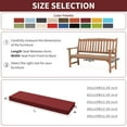 thumbnail image 6 of Kimunuk Outdoor Bench Cushions 60 x 18 x 3.5 Inch, High Density Foam Bench Seat Cushion, Porch Swing Cushion with Non-Slip Removable Cover, Burgundy, 6 of 7