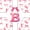 Pink B, variant on Erosebridal Teens Kawaii Bow Letter P Monogrammed Bed Sheets 4pcs,Kids Girls Dreamy Princess Bowknot Alphabet King Sheets,Breathable Home Decor