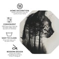 thumbnail image 3 of Honeii Double Exposure Cat Forest Print Leather Coaster Set of 4, Ideal for Safeguarding Your Furniture from Drinks Spills and Effortless Cleanup-Octagon, 3 of 6