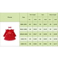 thumbnail image 2 of Gupgi Robe de Noël pour Tout-Petite Fille, Robe en Tulle pour Bébé à Manches Longues avec Volants et Taille Haute, 2 of 7