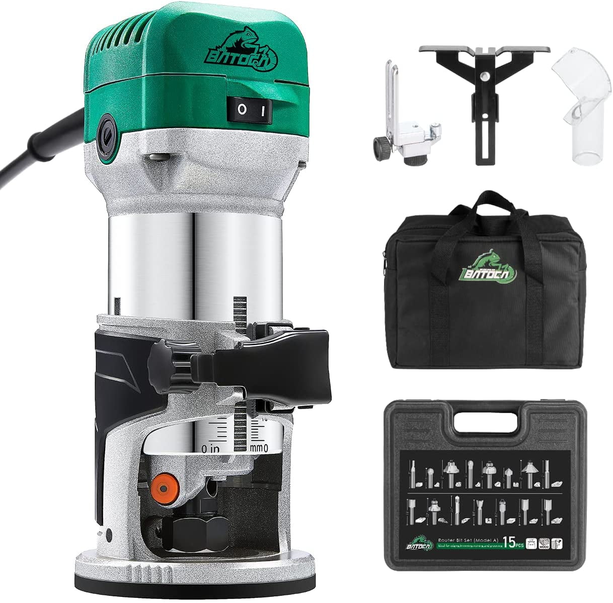 Batoca VS601E 11/4 HP Max Torque Router Tool for Woodworking, 6