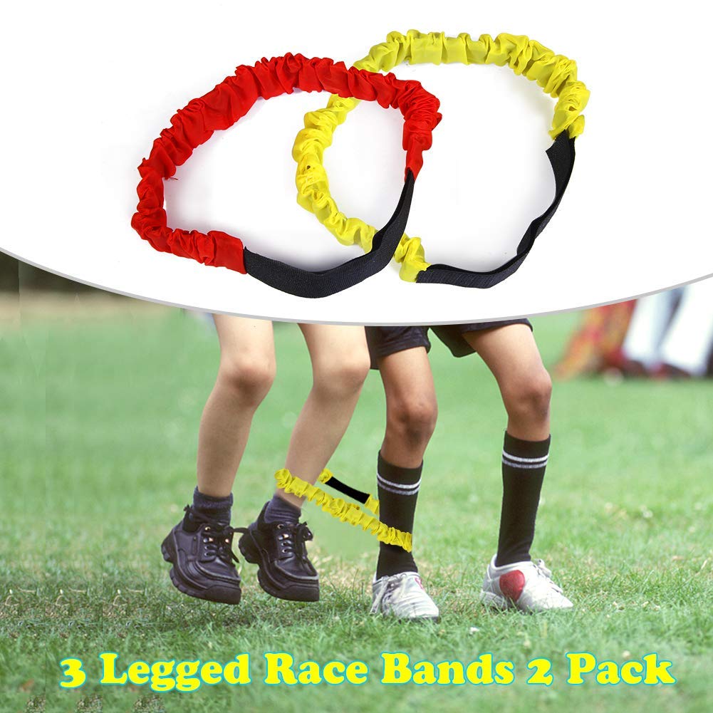Atonofun Easter Party Games Kit For Kids - Potato Sack Race Bags, Bunny Ears, Egg & Spoon Race, 3-Legged Race Bands (23 Pcs)
