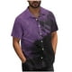 thumbnail image 1 of Mens Casual Manga Corta Botón Abajo Camisas Turndown Cuello Blusa de Impresión, Poliéster Ligero Top de la Moda para el Verano Al Aire Libre Y el Uso Diario, 1 of 6