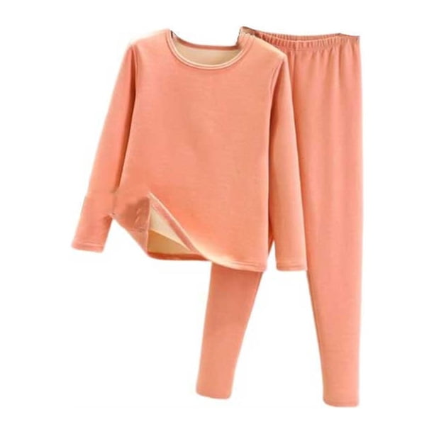 Qarigey Conjunto de ropa interior térmica para mujer, calzoncillos largos de terciopelo cómodos para clima frío cálido para invierno, ropa Ropa interior Rosa L