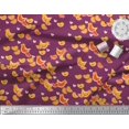 thumbnail image 2 of Soimoi Moss Georgette Fabric Heart,Hen & Chick Cartoon Print Fabric by Yard 42 Inch Wide, 2 of 3