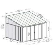 Palram - Canopia SanRemo 13 x 14 Patio Enclosure - Gray/Clear