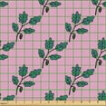thumbnail image 2 of Ambesonne Nature Fabric by the Yard Upholstery, Digital Leaves and Branch, 10 Yards, Soft Pink Teal, 2 of 5