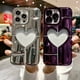 thumbnail image 4 of Funda De Lujo Con Forma De Corazón 6D Para iPhone 11 13 12 14 Pro MAX 14 Plus 13 14 promax Brillante De Silicona Suave A Prueba De Golpes, 4 of 4