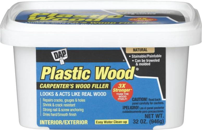 Dap Dap 00525 Plastic Wood Filler, 32 Oz, Natural
