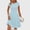 Z01#Blue, variant on Spring Dresses for Women Loose Solid Color Flared Short Sleeve Dress Causal Round Neck Ruffle Pleated Midi Dress Summer V Neck Clothes