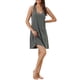 thumbnail image 2 of Camisón de tanque para mujer, camiseta de noche, espalda nadadora, sin mangas, vestido de camisa, ropa de casa, XS, gris oscuro, 2 of 6