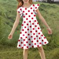 thumbnail image 3 of Eltusu Girls Dresses, Printed Sleeveless Crewneck Casual Summer Clothes Red Size 9-10 T, 3 of 5