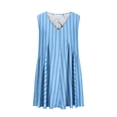 thumbnail image 3 of Vestido de Verano Casual, Vestido de Cuello en V sin Mangas Impreso Suelto Hecho de Poliéster Cómodo para el Uso Diario de Verano de Primavera, Vestido de Verano de Mujer, 3 of 5
