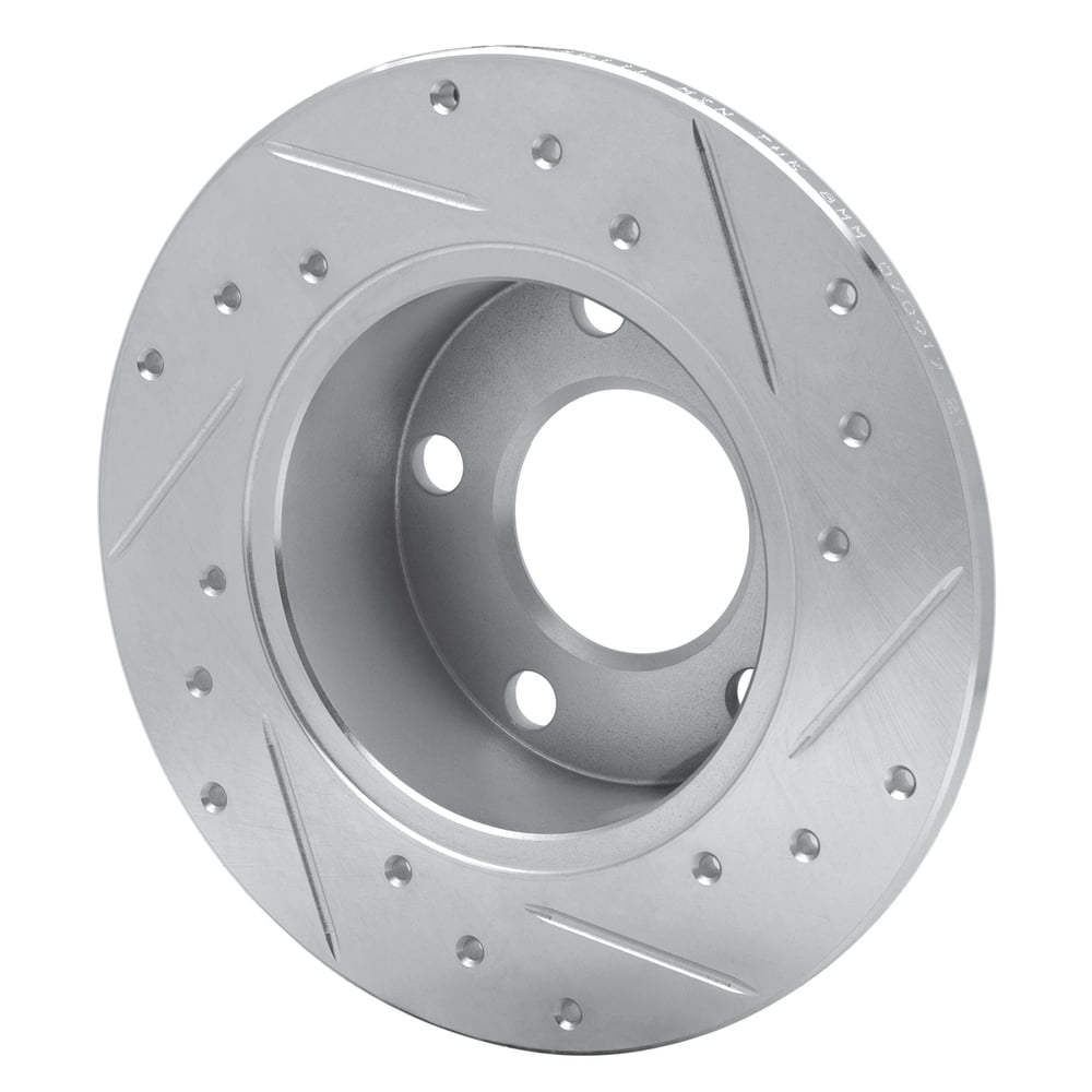 Dynamic Friction Company 631-74011L DFC Brake Rotor - Drilled And Slotted - Silver