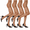 4 Natural, variant on Women's 20D Sheer Pantyhose, Control Top with Reinforced Toe, 4 Pairs Nude, XL