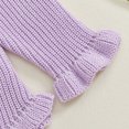 thumbnail image 6 of RUINIXCW Newborn Baby Girl Knit Sweater Romper Infant Baby Girl Fall Winter Clothes Basic Solid Color Ruffle Long Sleeve Bubble Bodysuit Pullover Top, 6 of 8