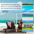 thumbnail image 6 of Costway 7.2 FT Portable Beach Umbrella Tilt Sand Anchor Cup Holder W/Carry Bag Blue, 6 of 12