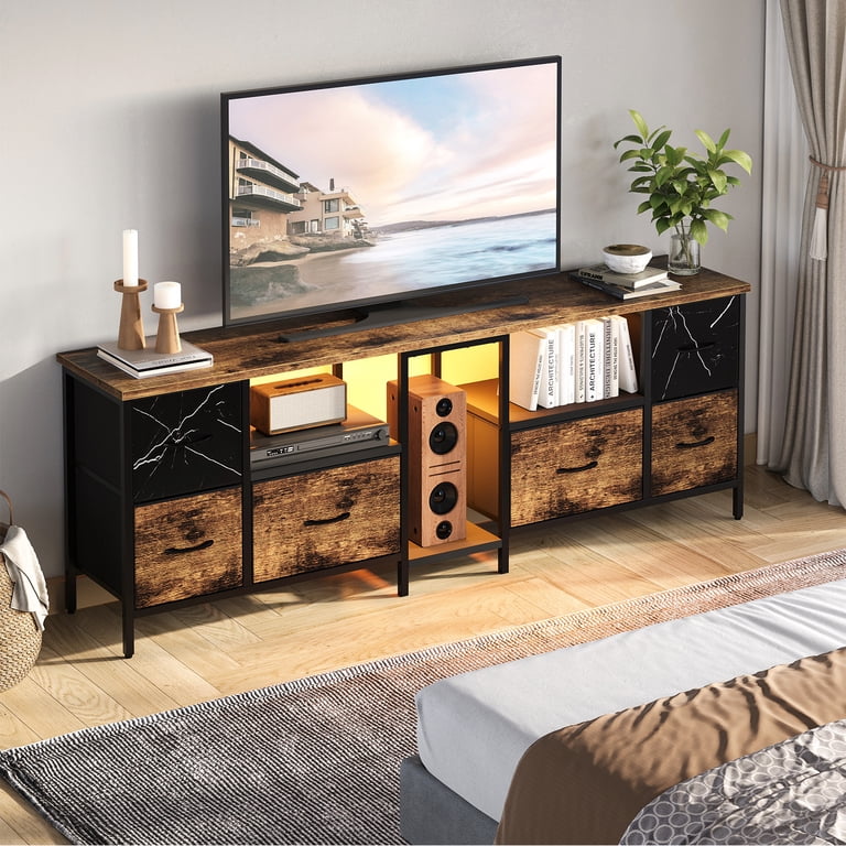 Bestier LED TV Stand for 70-Inch TV with 6 Storage Drawers photo 8