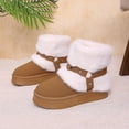 thumbnail image 6 of Womens Winter Snow Boots Thick Soled Extra Thick Warm Anti-Slip Fashion Fuzzy Shoes Brown 6, 6 of 6