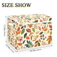 thumbnail image 5 of Yayeee Collapsible Cube Storage Bin with Lid Fabric Closet Decorative Basket with Handles, Beige Retro Leaves, 5 of 7