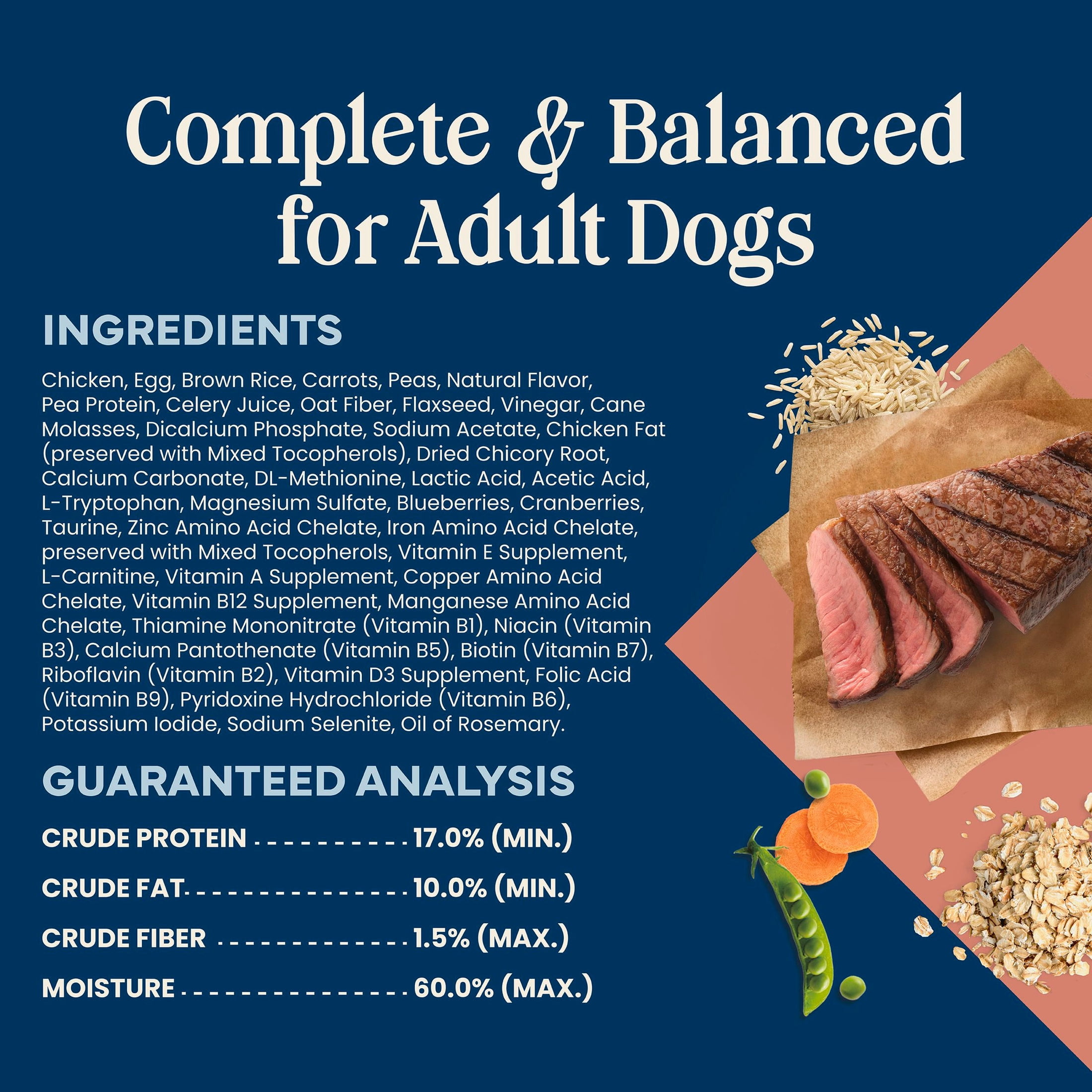 (4 pack) Blue Buffalo Love Made Fresh Adult Refrigerated Dog Food, Beef Meatball 1.5lb Pouch