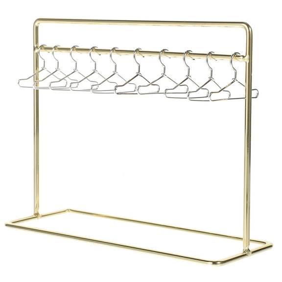 Pungan Mini Doll Hangers Set of 1 - Doll Outfit Rack and Closet Clothes Hanger for Dollhouse Accessories, 5.91" x 4.72" x 2.17"