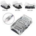 thumbnail image 2 of SURJDE 10 Pack RGB 4Pin LED Strip Connector for 10mm Waterproof RGB 5050 LED Strip, Quick Strip to Wire Connector Without Stripping Wire, 2 of 7