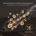 thumbnail image 6 of PanBiqintyy Thermal Brush Hot Air Brush&volumizer Hair Curler Straightener Hair Styling Brush Professional Curling Iron Heated BLACK, 6 of 7