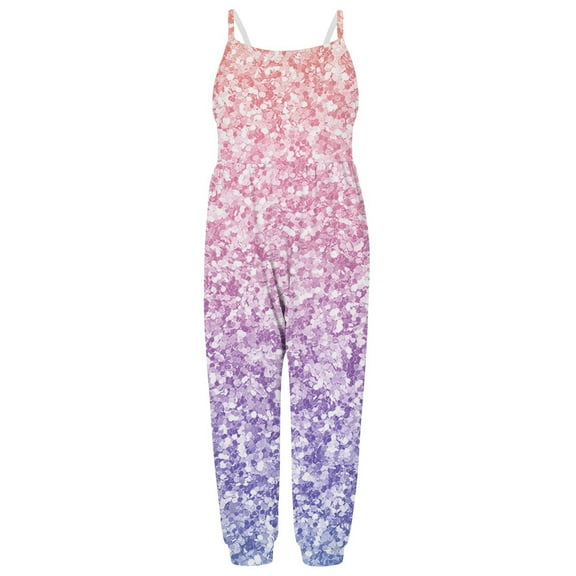 ShomPort Baby Girl Jumpsuit Sleeveless Strap Romper Pant with Pockets Kids Summer Colorful Outfit Clothes