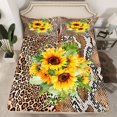 thumbnail image 2 of Homewish Abstract Cheetah Pattern Full Size Sheets,Snake Print Bed Sheets,Country Floral Sunflower Sheet Sets For Girl,Luxury Bedroom Decor,4-Piece, 2 of 7