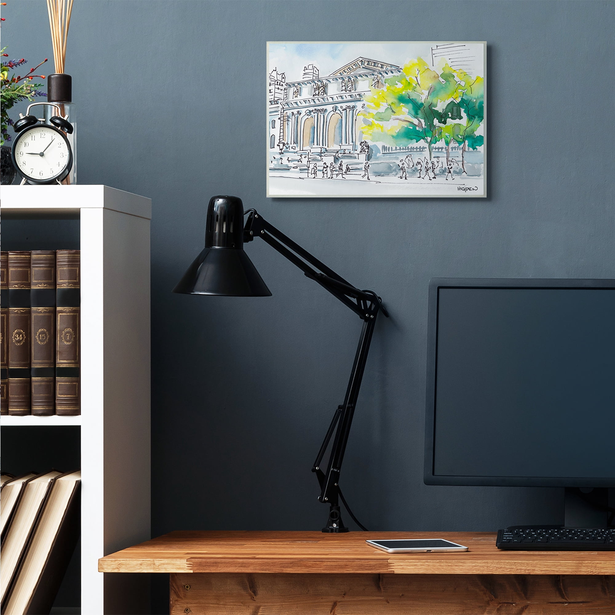 Stupell Industries Classic City Architecture Urban Watercolor Landscape Wall Plaque by Mark Higden