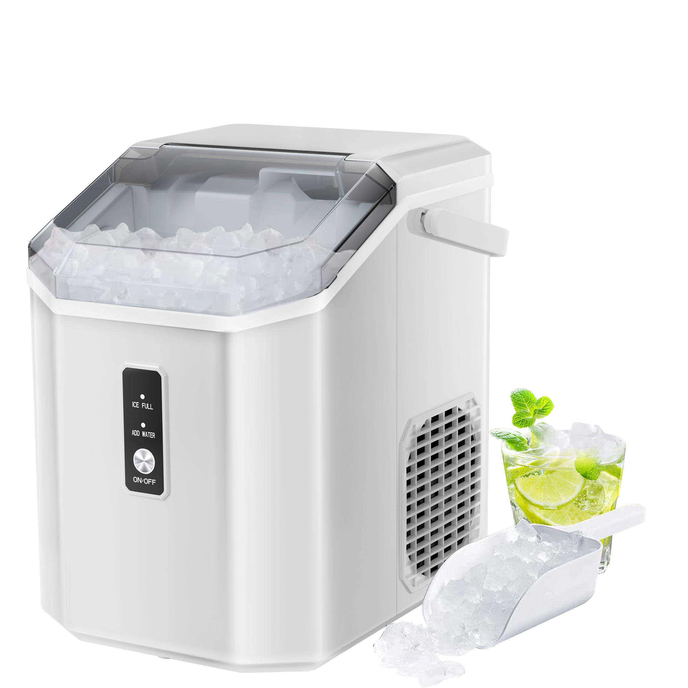 AGLUCKY Nugget Ice Maker Countertop, Portable Pebble Ice Machine with