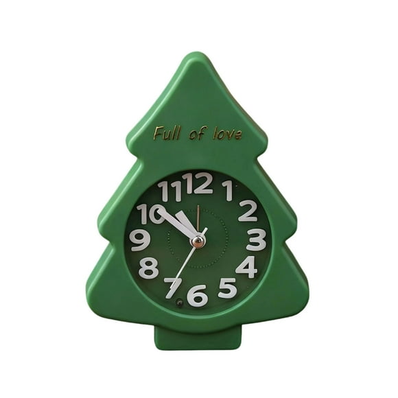 Bwiyojiz Home Decor Valentines Day Decorations Decoration Holiday Products Christmas Tree Clock Ornament and Alarm Gift, Gifts for Mom, Green