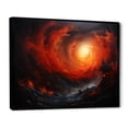 thumbnail image 2 of Designart "Inflection Spiral With An Infernal Touch I" Abstract Spirals Floater Framed Canvas Wall Art, 2 of 5