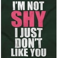 thumbnail image 2 of Not Shy Don't Like You Sarcasm Funny Women Crewneck Sweatshirt Brisco Brands 4X, 2 of 6