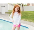 thumbnail image 3 of Girls UPF 50+ Long Sleeve Rashguard | White, 3 of 3