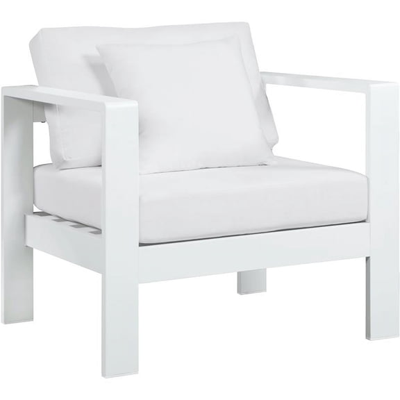 Meridian Furniture Nizuc White Outdoor Patio Arm Chair