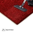 thumbnail image 6 of Furnishmyplace Modern Plush Solid Color Rug - Pet Friendly, Made in USA, Red Area Rugs 5' x 8', 6 of 11